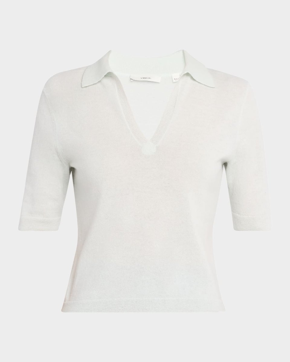 Mulberry Silk and Cashmere Polo Top